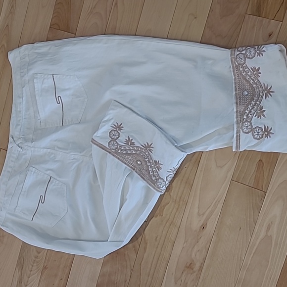 3/4 coton pants whit brodery - Picture 4 of 4